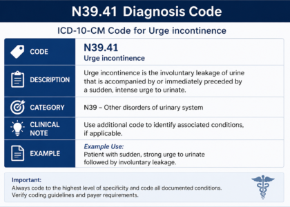 N39.41 diagnosis code
