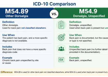 ICD-10 M54.89 vs M54.9