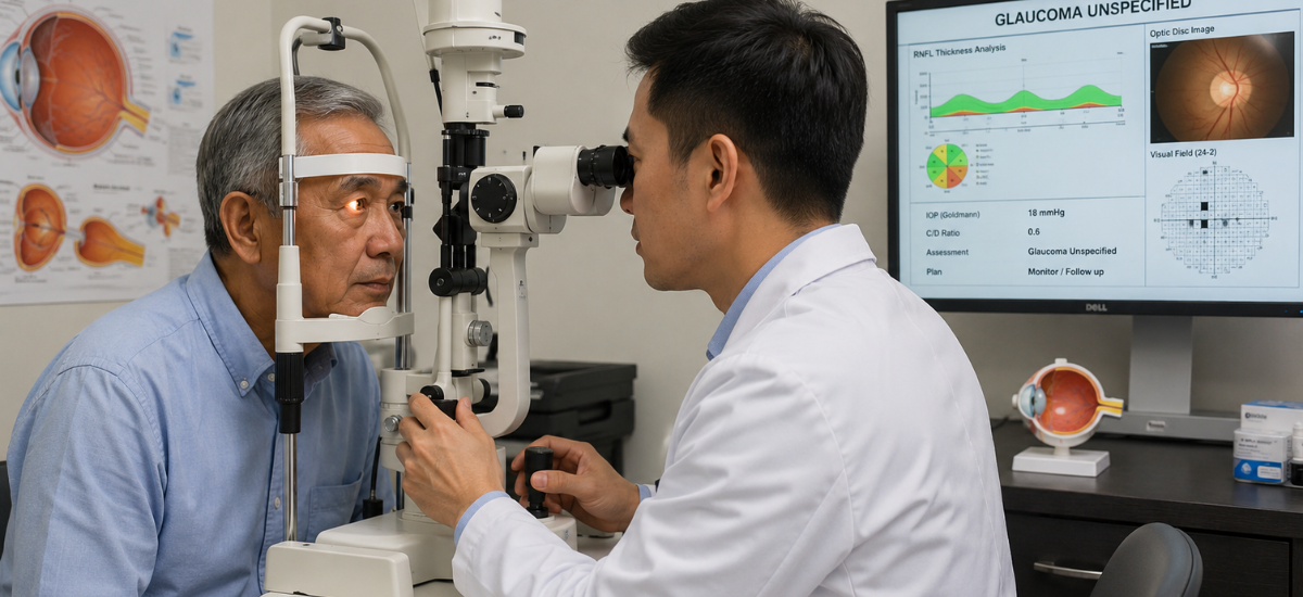 ICD 10 code for glaucoma unspecified