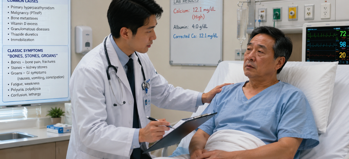 ICD-10 diagnosis code for hypercalcemia secondary to lymphoma